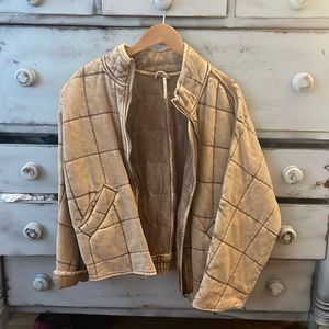 Free People quilted knit jacket